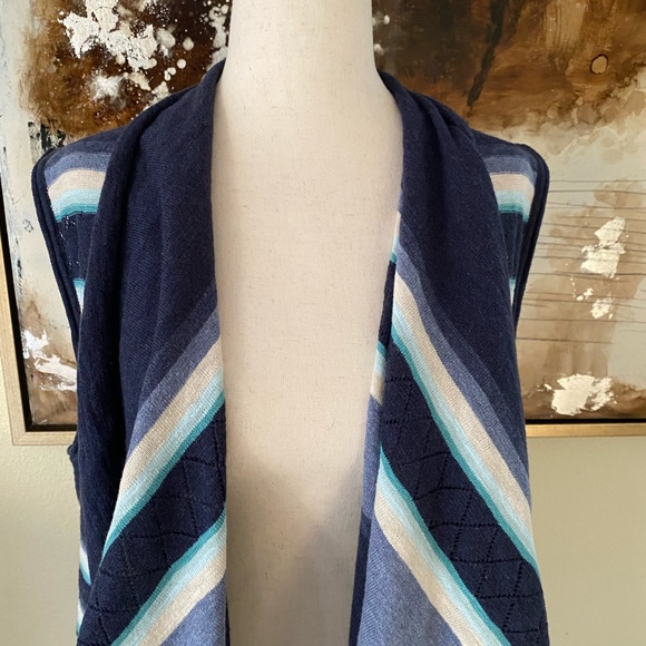 Eddie Bauer Cascade vest open front sweater vest size M 100% cotton BNWT - Picture 2 of 15